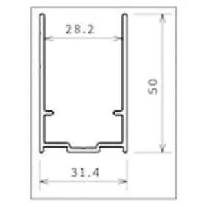 Novellini verbredingsprofiel 200cm tbv Young 2.0 matchroom P