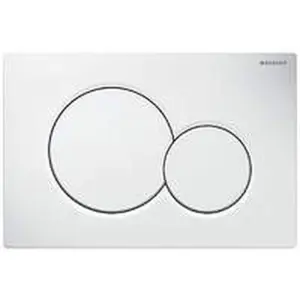 Geberit Sigma01 bedieningsplaat, met 2-toets rond, alpien wit