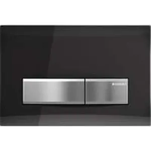 Geberit type 50 bedieningsplaat,pneumatisch,square,Gitzwart RAL9005 voor Pneumatische spoelactivering 2009 242.764.DW.1