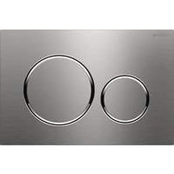 Geberit Sigma20 actuator plate 2-button Round easy-to-clean, brushed stainless steel/polished stainless steel/brushed stainless steel