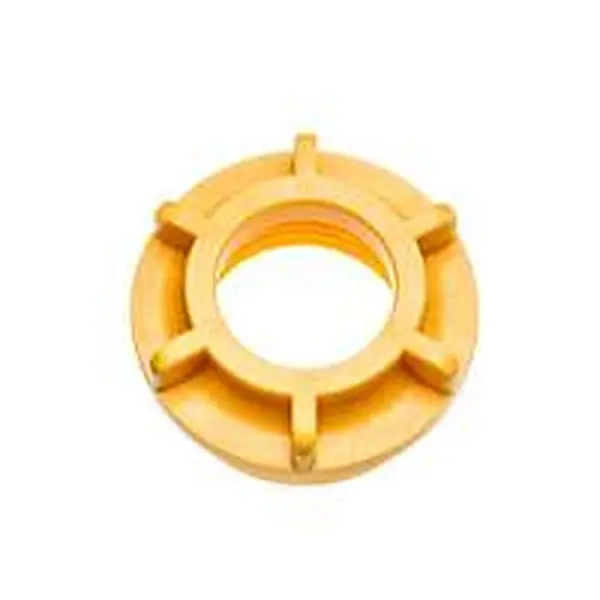 Intergas swivel nut plastic yellow