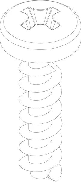 Bosch screw 4x15 (10x)