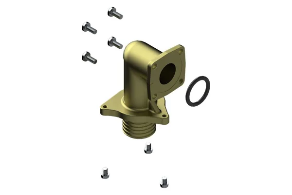 Bosch fitting with flange 90deg for e.g. GC7000 WP 150 8738903167