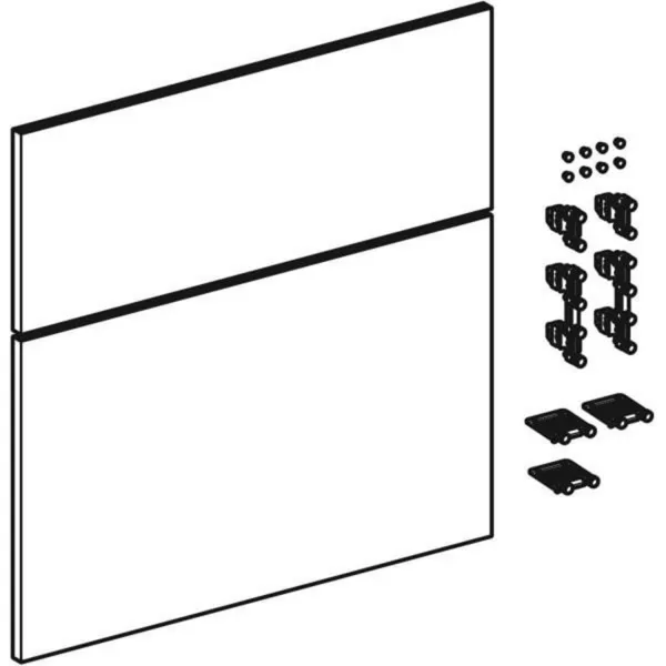 Geberit iCon set of drawer fronts 90cm oak melamine wood tex