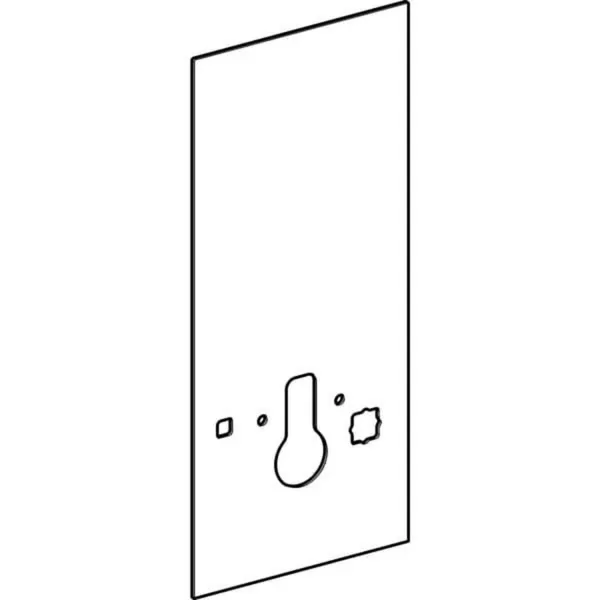 Geberit front panel Monolith 114cm glass white for floor-standing and wall-hung WC H114 242.663.SI.1