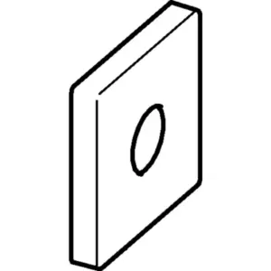 Hansa rozet 75 x 75 mm chroom voor Vaste douche sprong 400mm 04180240 59913737