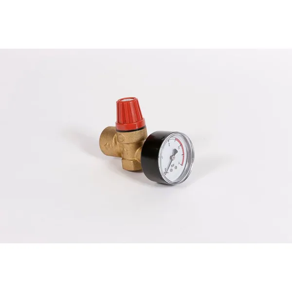 Nibe safety relief valve 2,5 bar 1/2 + pressure gauge connection