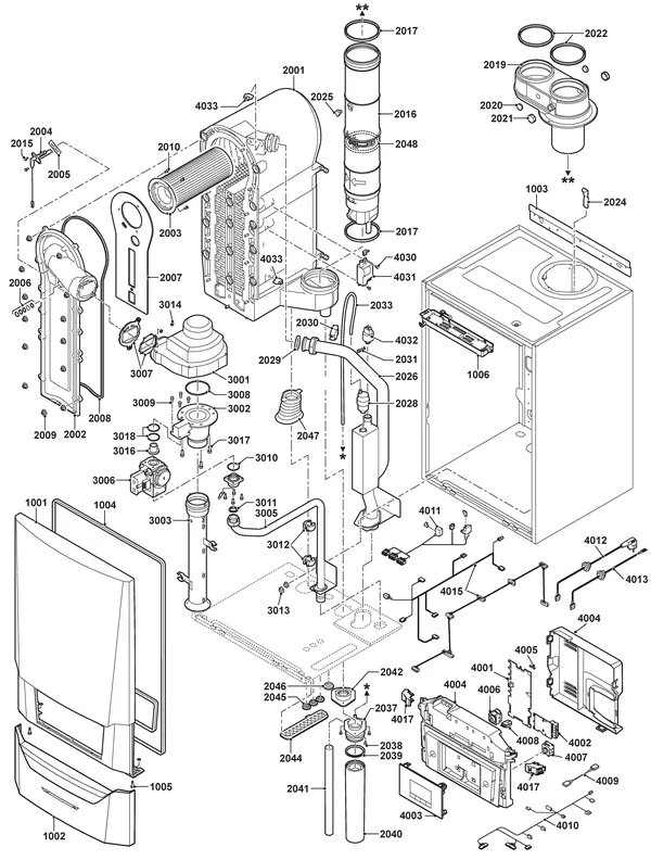 Exploded view Remeha Quinta Ace 115: Overview