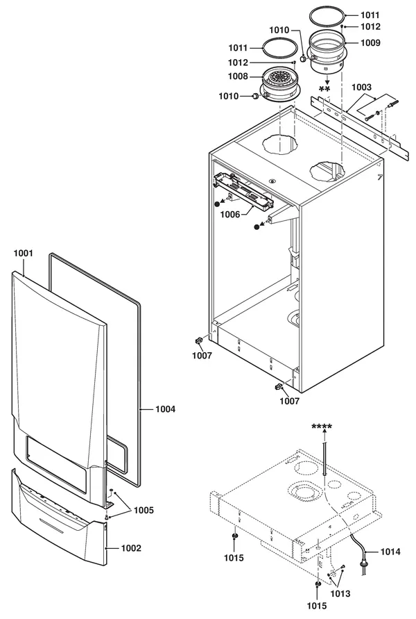 Exploded view Remeha Quinta Ace 135: Mantel