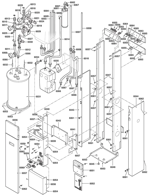 Exploded view Remeha Tzerra HP 40-5c: Overview