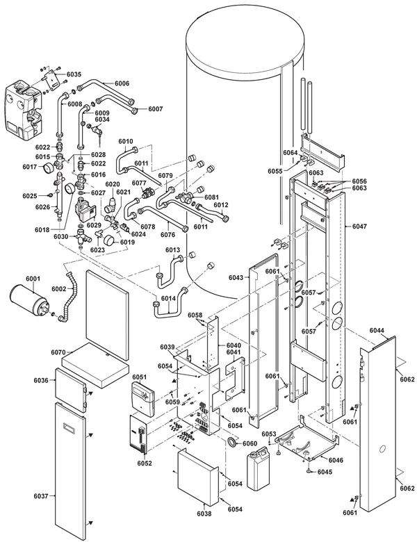 Exploded view Remeha HybridPlus C390 690: Overview