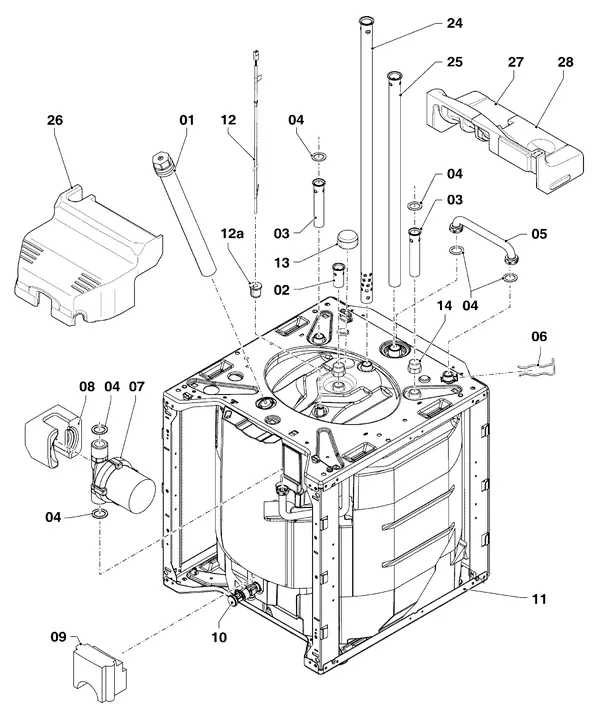 Exploded view Vaillant ecoCOMPACT VSC 306/4-5 150: Water heater