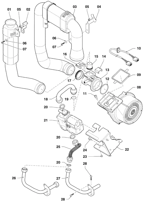 Exploded view Vaillant ecoTEC plus VHR 35-38/5-5: Gas valve