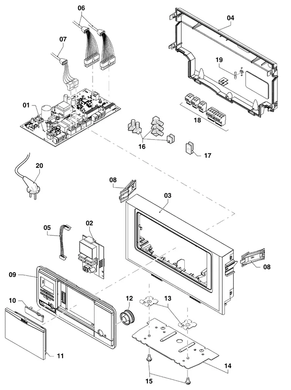 Exploded view Vaillant ecoTEC plus VHR 45/5-5: Control box