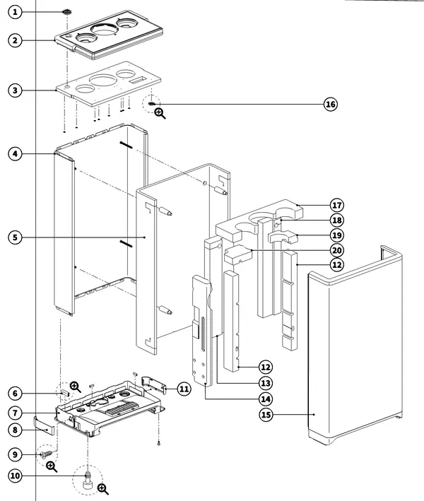 Exploded view Intergas Xtreme 30: Mantel