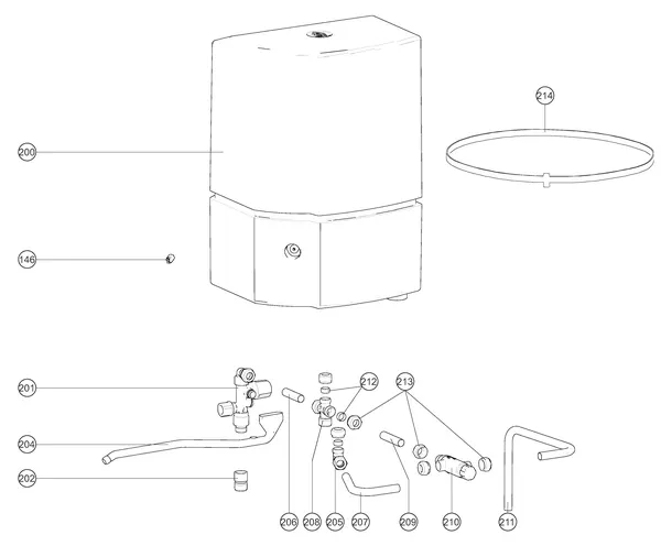 Exploded view Atag Q25CR | from 2020 OSS2: Water heater