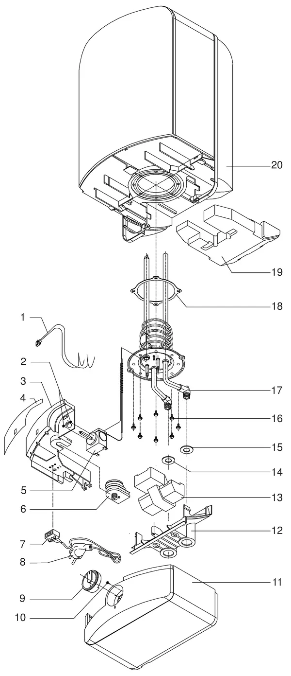 Exploded view Itho Daalderop Close-up 10 (from 1996): Overview