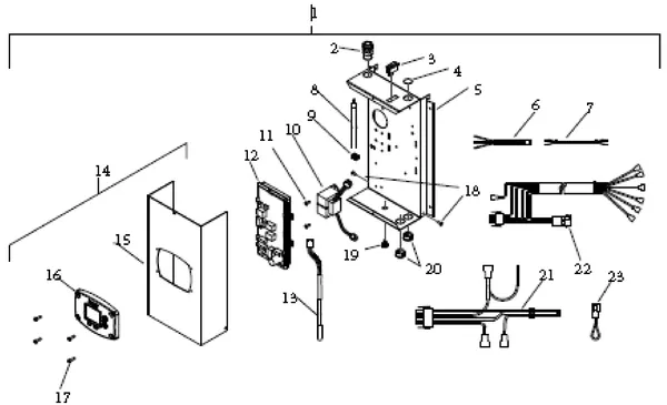 Exploded view Remeha SEN 150 Plus: Elektra