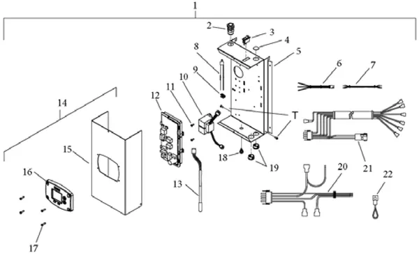 Exploded view Remeha RSC 150 Plus: Electrics