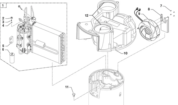 Exploded view Remeha Azorra Ace 250: Heat pump