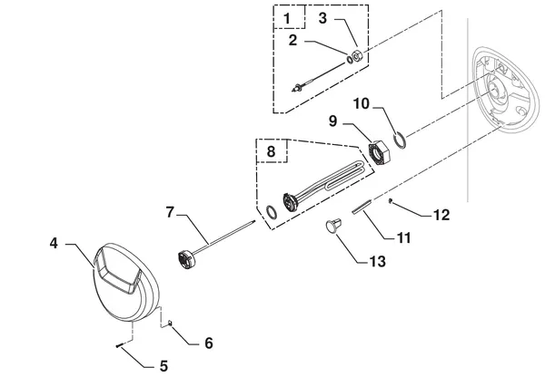 Exploded view Remeha Azorra Ace 200 H: Voorpaneel