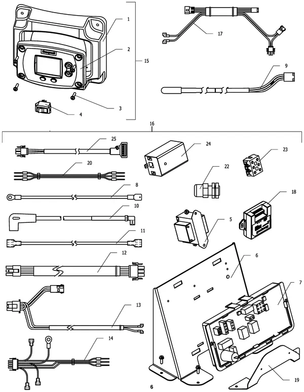 Exploded view Remeha EBW PRO 79-300: Electrics