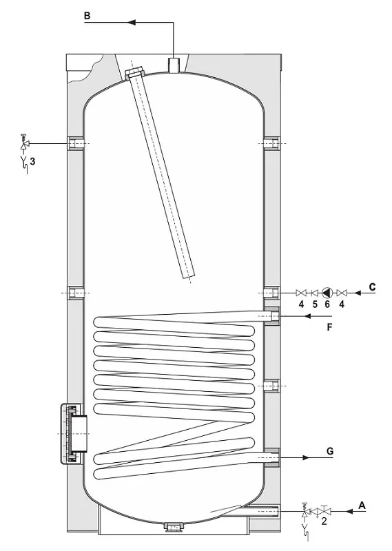 Exploded view A.O. Smith IT 400: Totaaloverzicht