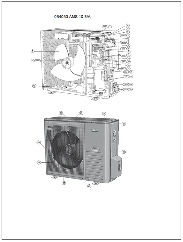 Exploded view Nibe AMS 10-8 A | 064033: Overview