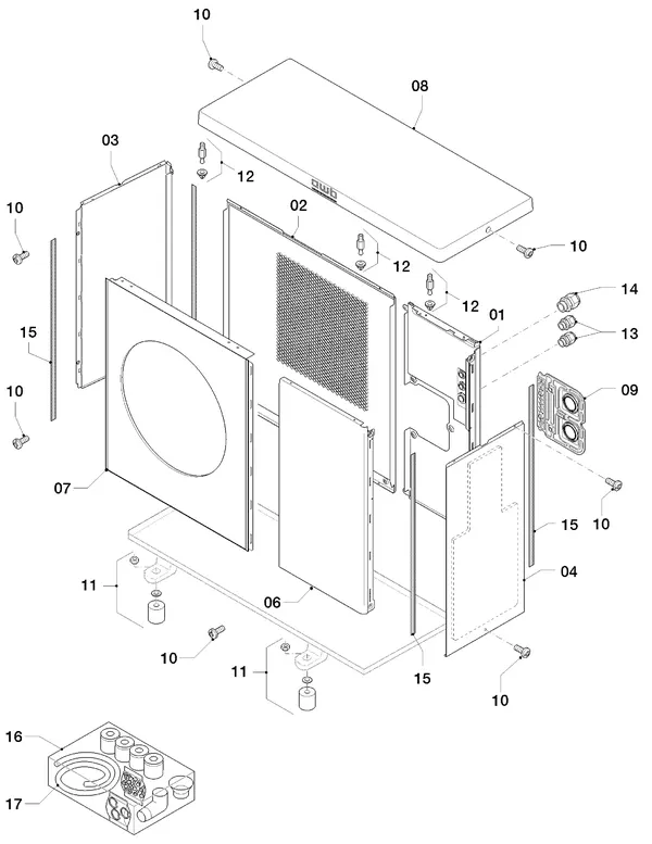 Exploded view AWB GeniaAir 5/2: Casing parts