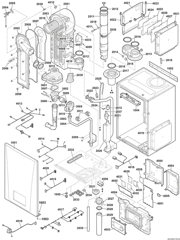 Exploded view Remeha Quinta 45 (2025): Overview