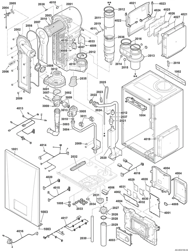 Exploded view Remeha Quinta 65 (2025): Overview