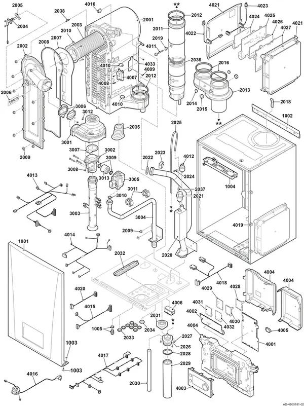 Exploded view Remeha Quinta 90 (2025): Overview
