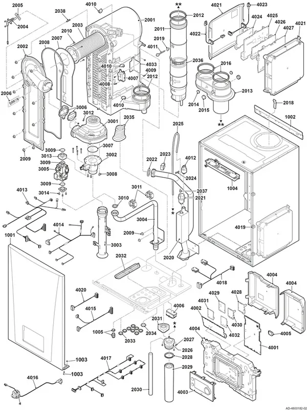 Exploded view Remeha Quinta 115 (2025): Overview