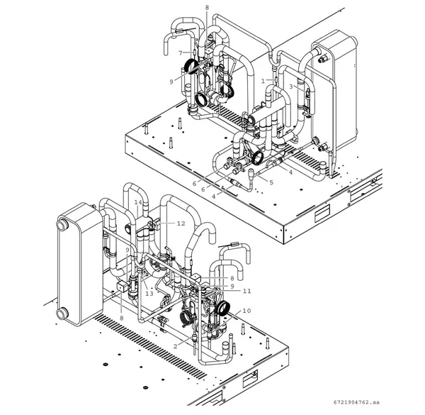 Exploded view Bosch Compress 3000 AWP (CS3000AWP 16): Refrigerant circuit