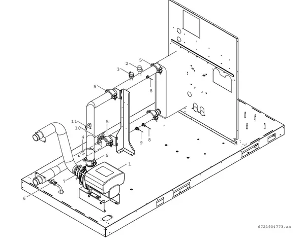 Exploded view Bosch Compress 3000 AWP (CS3000AWP 41 PC): Inverter pump