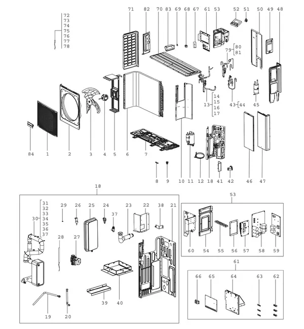 Exploded view Bosch Compress 2000 AWS (CS2000AWF 8 R-S): Overview 8