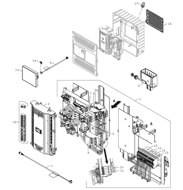 Exploded view Bosch Compress 5800i AW (CS5800iAW 12 M): Sturing hmi