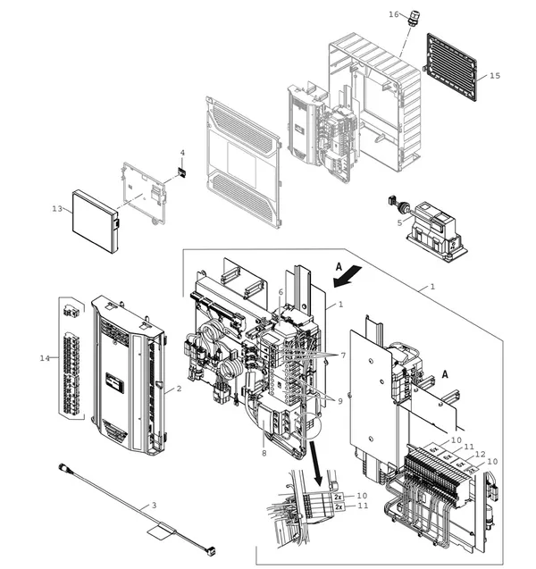 Exploded view Bosch Compress 5800i AW (CS5800iAW 12 E): Controls HMI