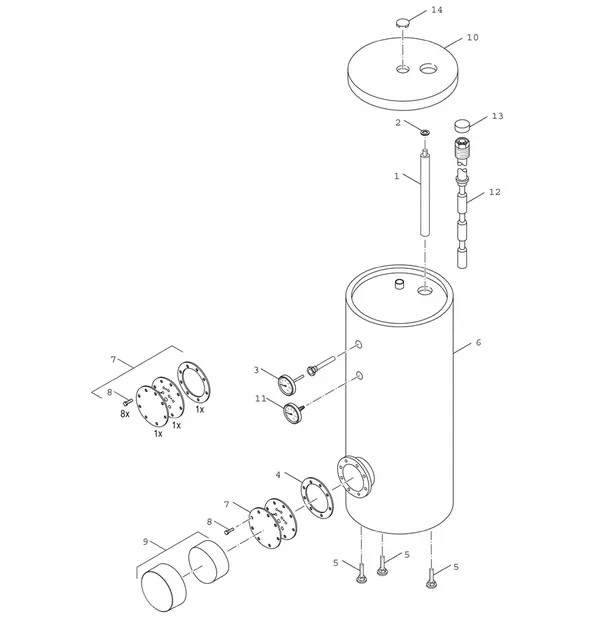 Exploded view Nefit (Bosch) Stora HR200: Overview