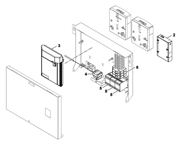 Exploded view Nefit (Bosch) IDU Split 2-6 T: Controls