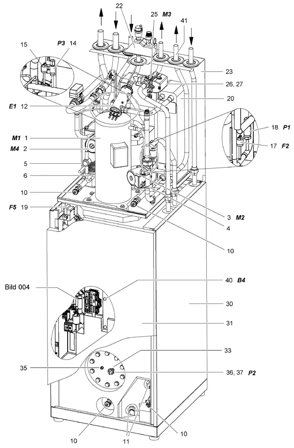 Exploded view Stiebel Eltron WPC 5-13 COOL MIT R410A (11/2004): Binnenwerk
