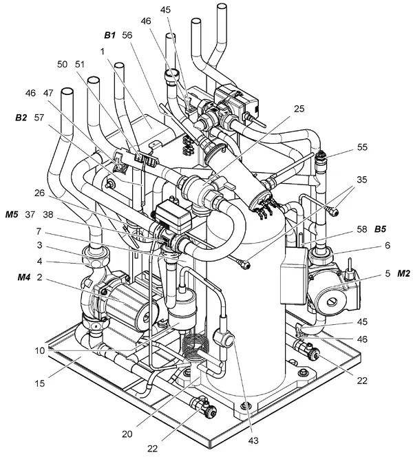 Exploded view Stiebel Eltron WPC 5-13 COOL MIT R410A (11/2004): Koelring