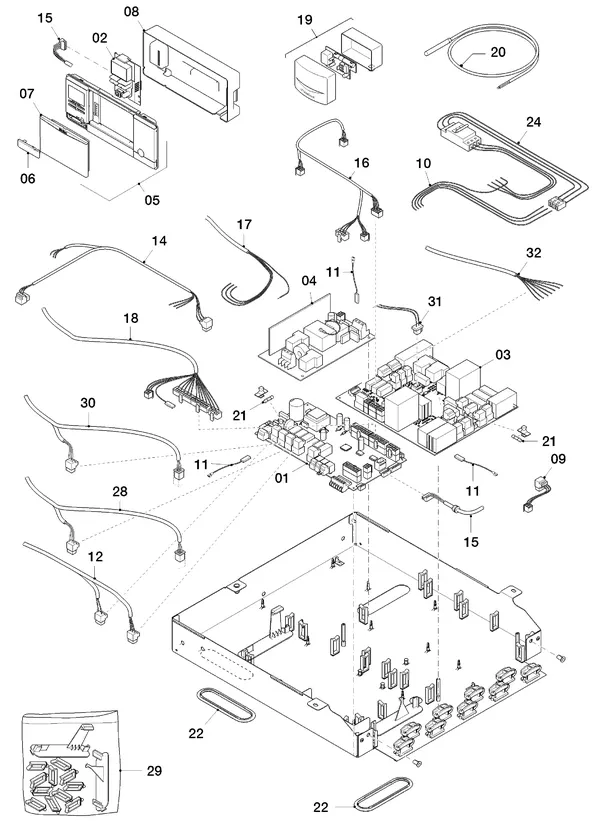 Exploded view Vaillant flexoTHERM VWF 57/4: Control box