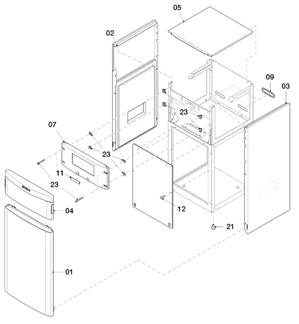 Exploded view Vaillant flexoTHERM VWF 87/4: Casing parts