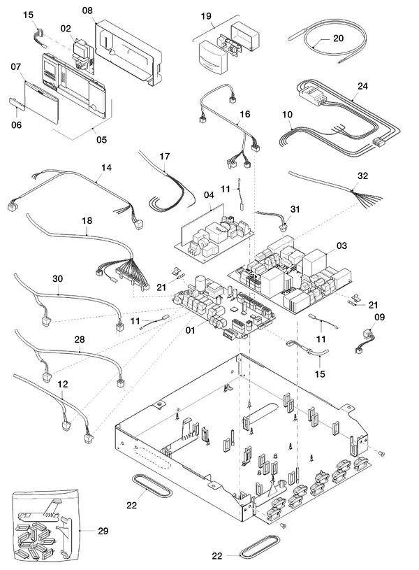 Exploded view Vaillant flexoTHERM VWF 87/4: Control box