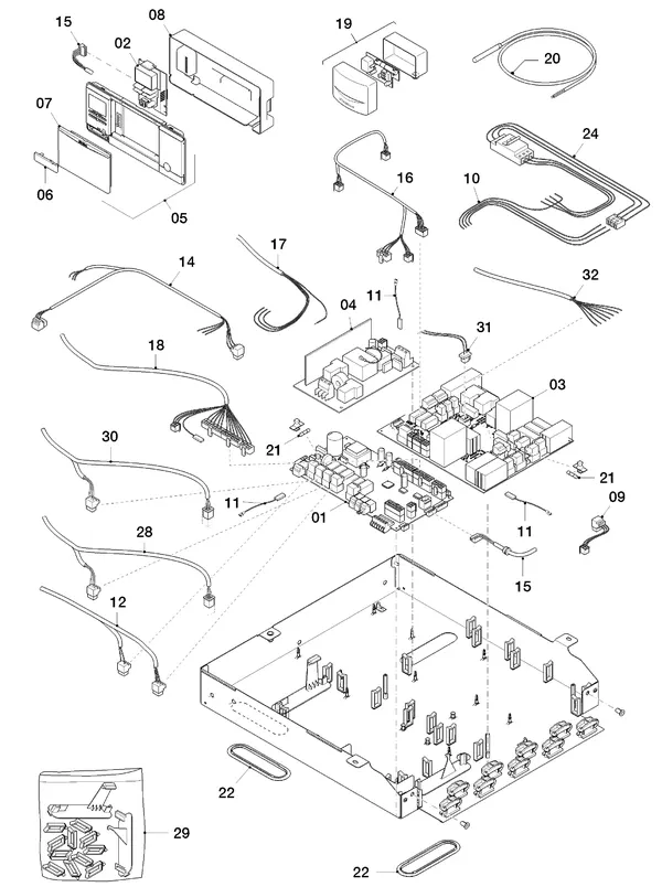 Exploded view Vaillant flexoTHERM VWF 197/4: Control box