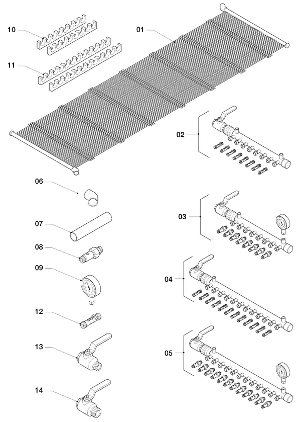 Exploded view Vaillant flexoTHERM VWF 88/4: Ground collector