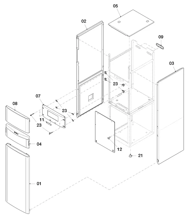 Exploded view Vaillant flexoTHERM VWF 88/4: Casing parts