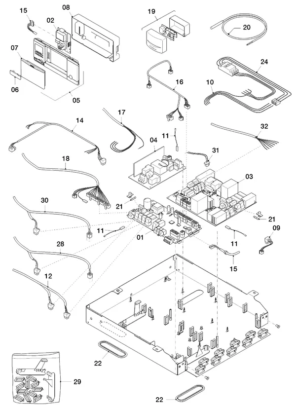 Exploded view Vaillant flexoTHERM VWF 88/4: Control box