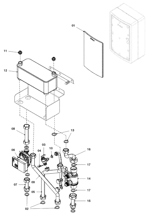 Exploded view Vaillant aroTHERM VWZ MWT 150: Overview